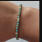 Turquoise Tennis Bracelet 18k Gold Plated