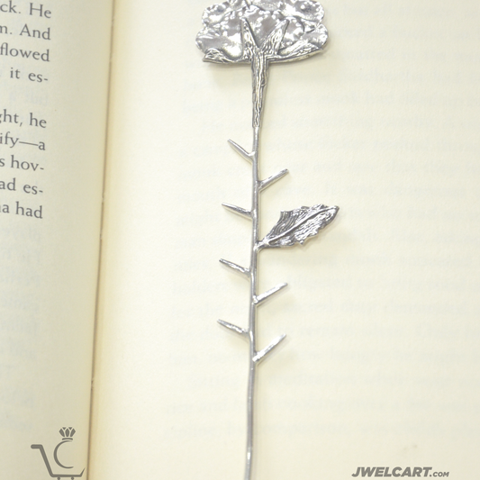 Sookhe Phool Silver Bookmark for Book Lovers and Book Readers with Personalized Name