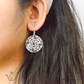 Sacred Geometry Sterling Silver Earrings Amethyst Gemstone earrings