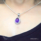 amethyst zircon silver necklace jwelcart.com