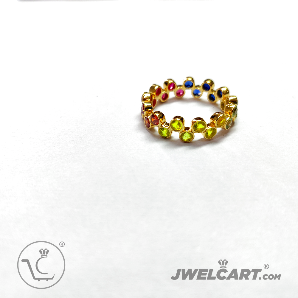 eternity silver gold plated ring jwelcart.com