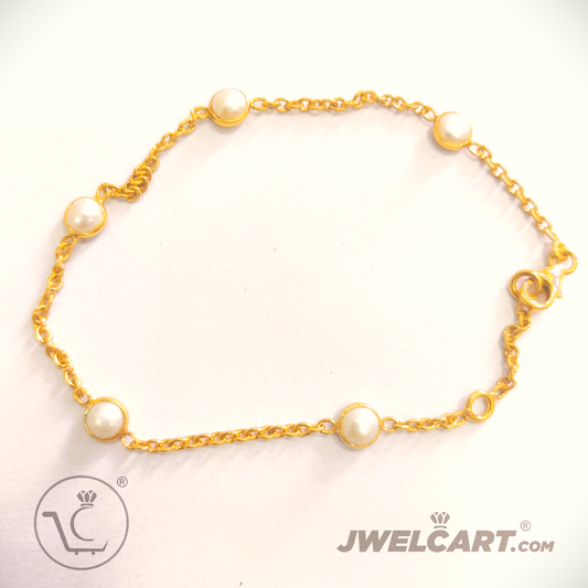 Pearl Chain Bracelet 18k Gold vermeil