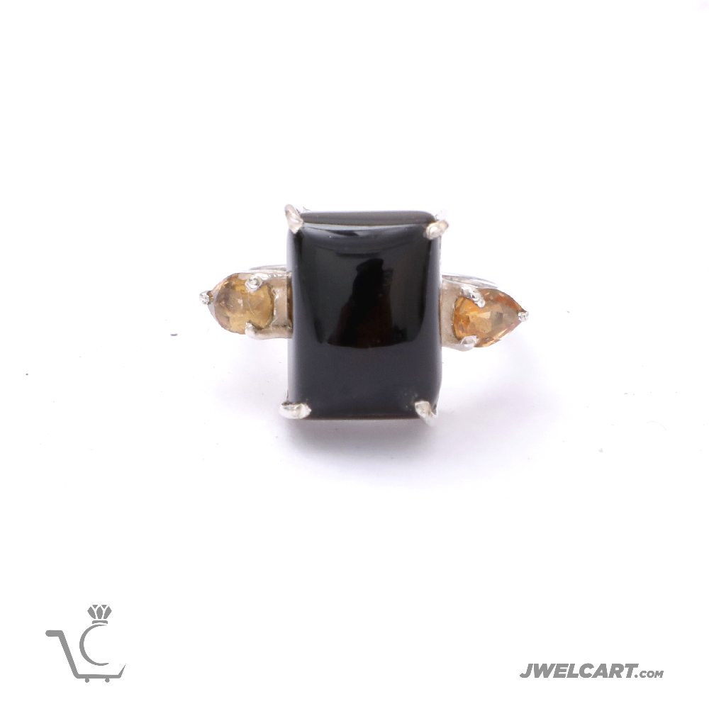 black stone silver ring jwelcart.com