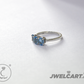blue topaz oval shape women silver ring  jwelcart.com 
