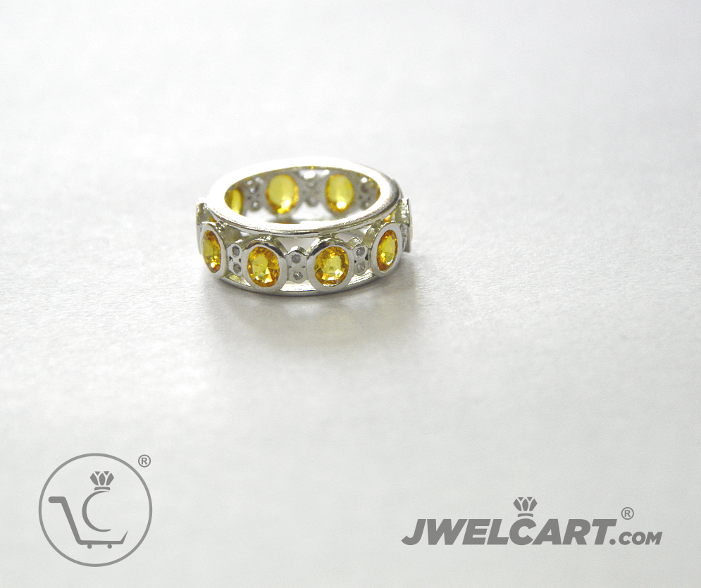 citrine silver eternity silver band jwelcart.com