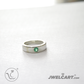 emerald silver mens ring band  jwelcart.com