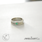 natural emerald and diamond silver band jwelcart.com