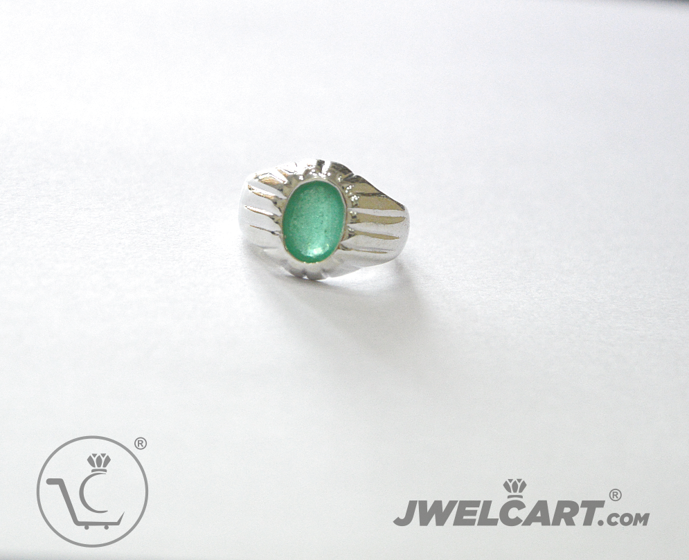 emerald silver womens ring jwelcart.com