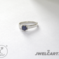blue stone solitaire ring  jwelcart.com 
