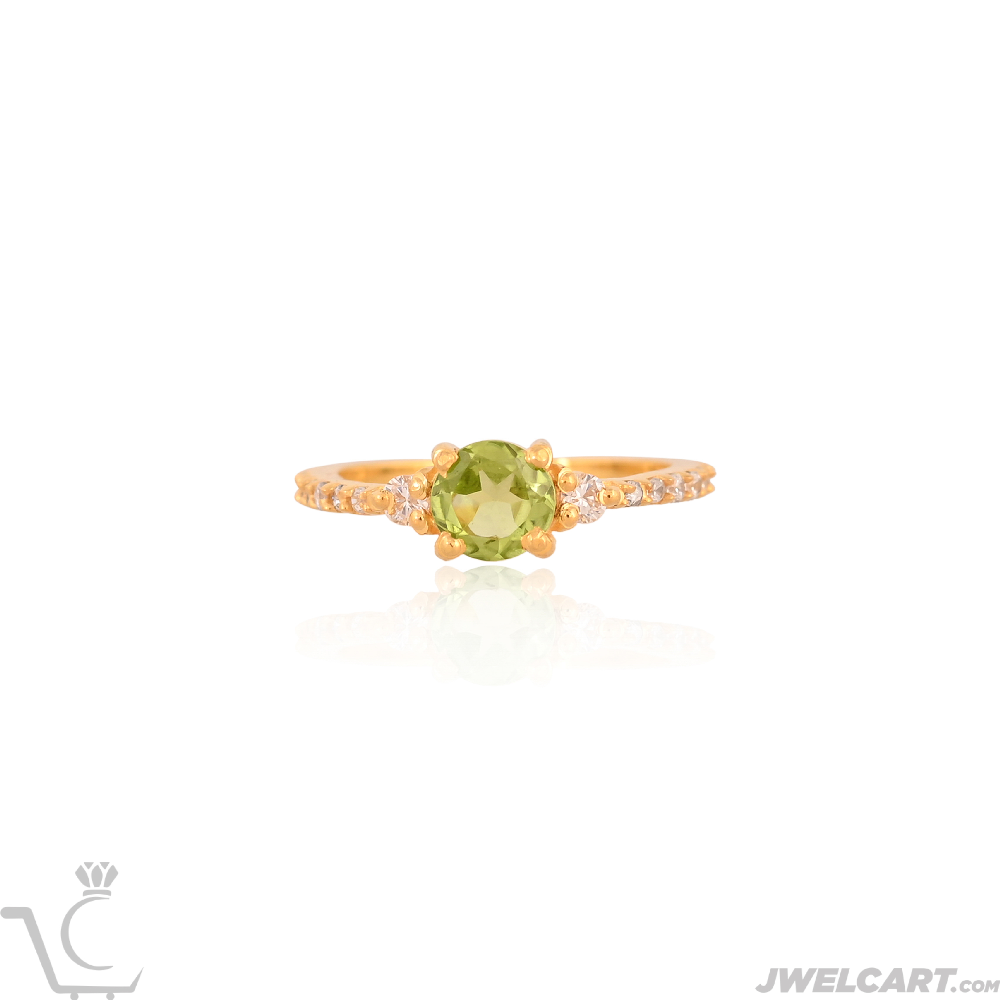 green stone gold ring jwelcart.com