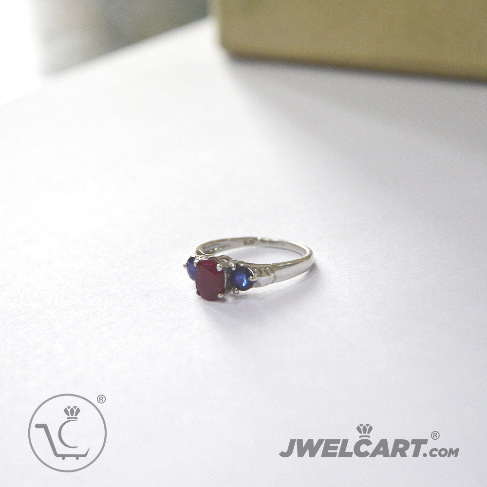 blue sapphire silver ring jwelcart.com