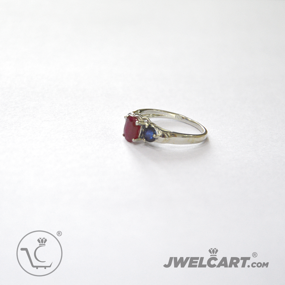 pink stone silver ring jwelcart.com