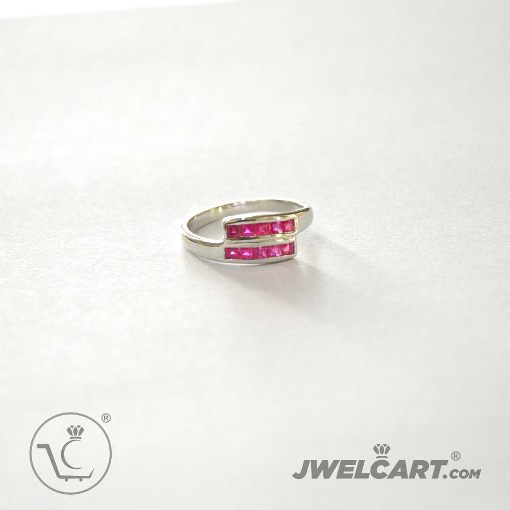 pink ruby silver ring jwelcart.com