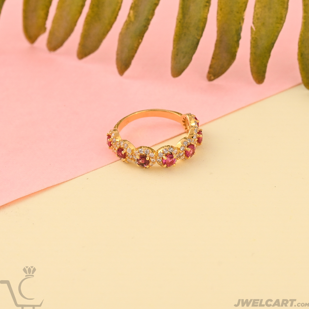 pink ruby gold plated silver jewelry jwelcart.com