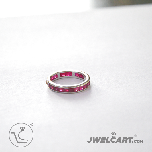Ruby eternity silver ruby ring jwelcart.com