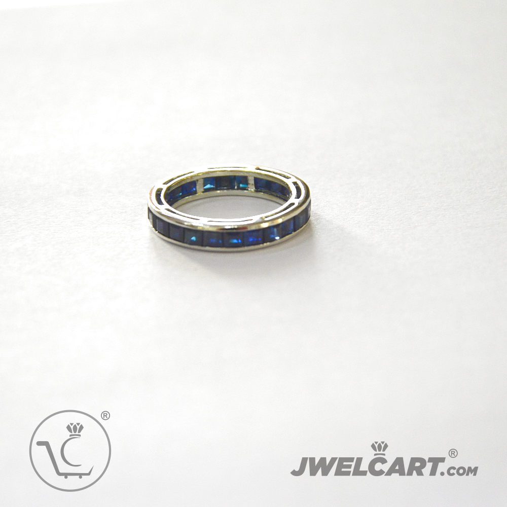 sapphire eternity silver ring jwelcart.com