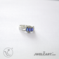 Sapphire diamond silver ring jwelcart.com