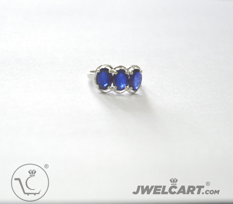natural sapphire silver ring jwelcart.com