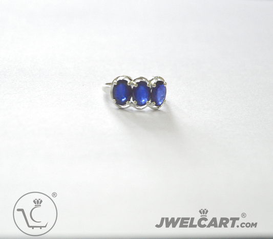 natural sapphire silver ring jwelcart.com