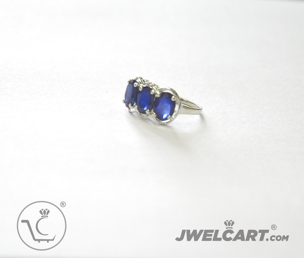 natural blue sapphire women's ring jwelcart.com