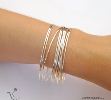 Thin sterling silver bangle bracelets deals