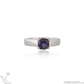 Iolite Gemstone Solitaire Silver Band Ring