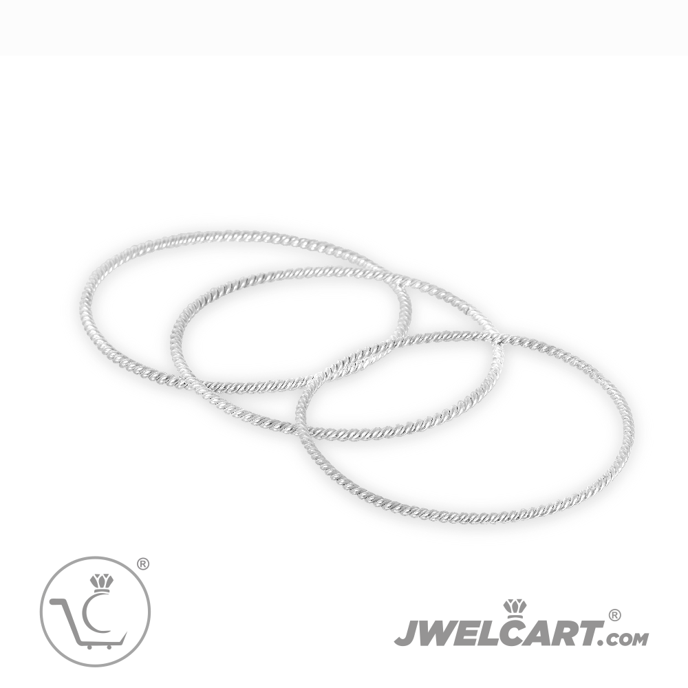 silver twisted wire bangle jwelcart.com