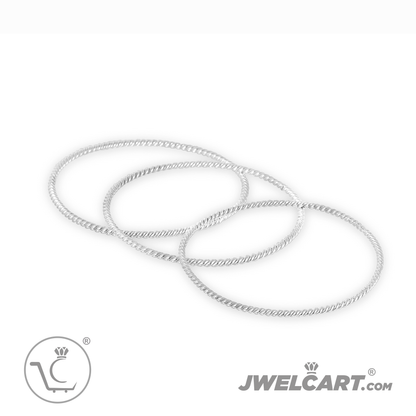 silver twisted wire bangle jwelcart.com